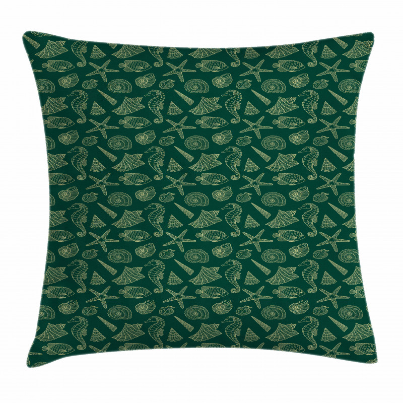 Exotic Ocean Inhabitants Pillow Cover