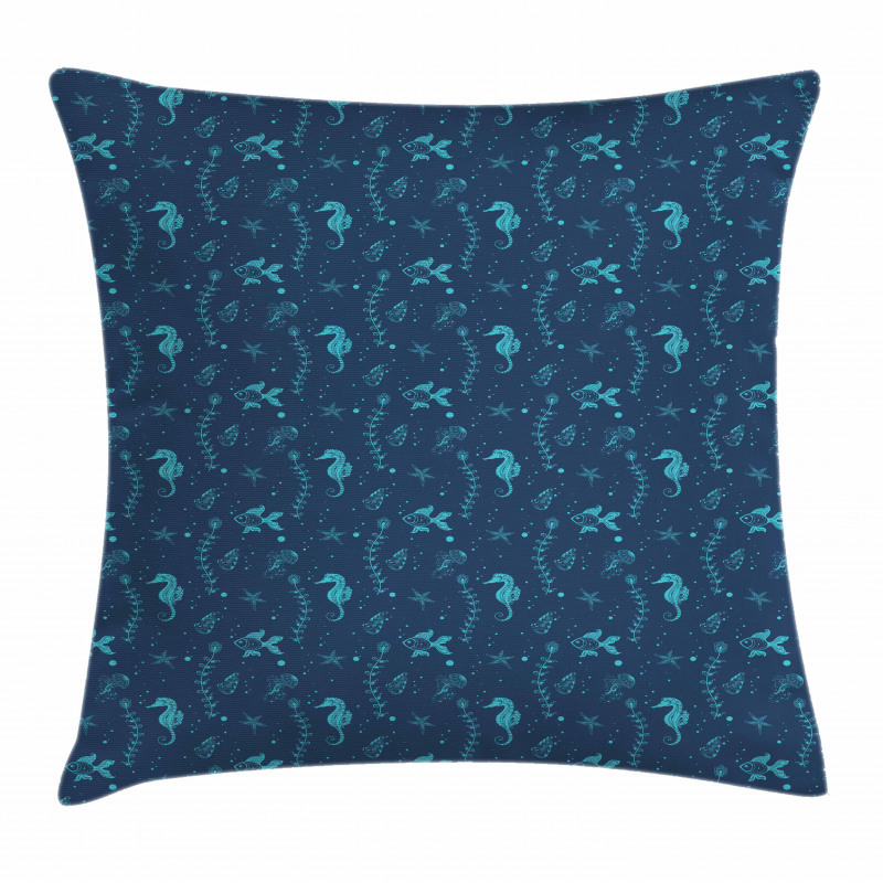 Goldfish Seahorse Pillow Cover