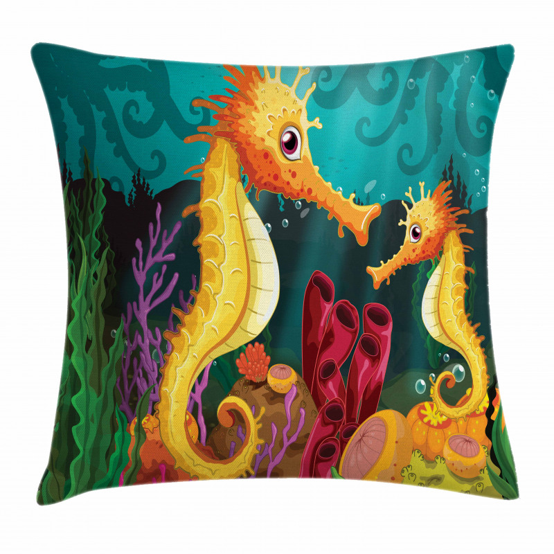 Seahorse Habitat Pillow Cover