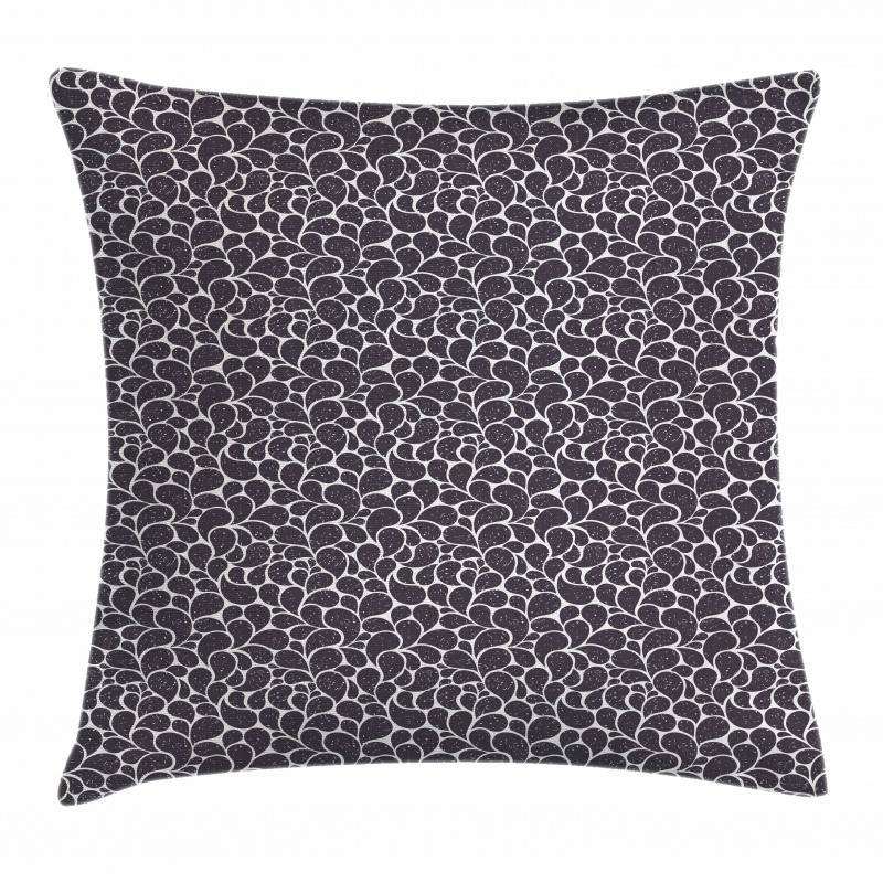 Teardrop Shapes Grunge Pillow Cover