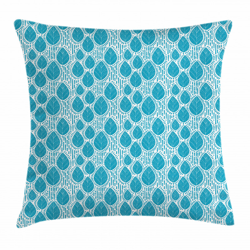 Leaf and Stripes Pillow Cover