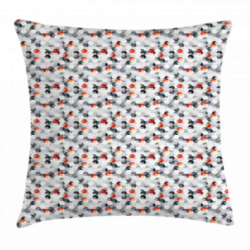Hexagons and Cubes Pillow Cover