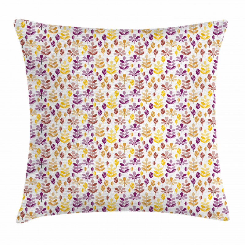 Ear of Wheat and Leaves Pillow Cover