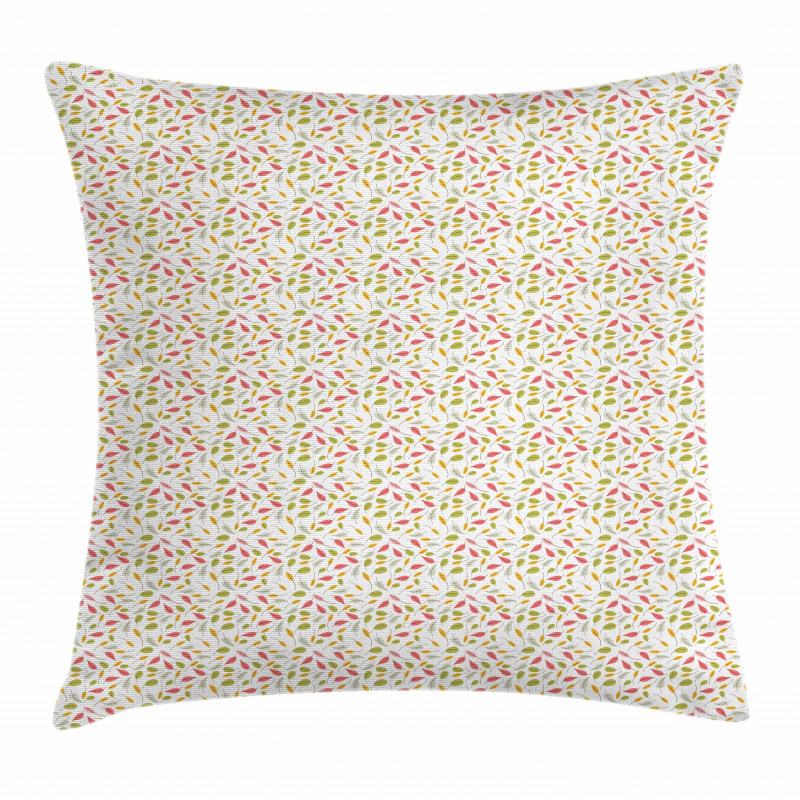 Falling Lobed Leaves Pillow Cover