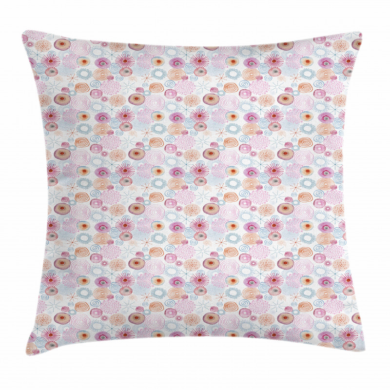 Dahlia Flower Petals Pillow Cover