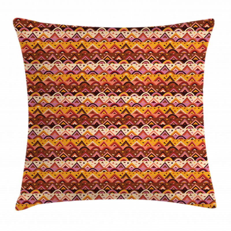 Mexican Folk Motifs Pillow Cover