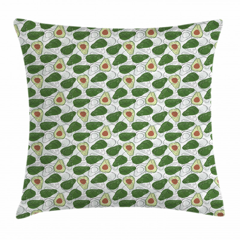 Hand Drawn Exotic Fruit Pillow Cover