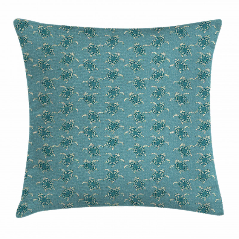 Floating Animals Flowers Pillow Cover