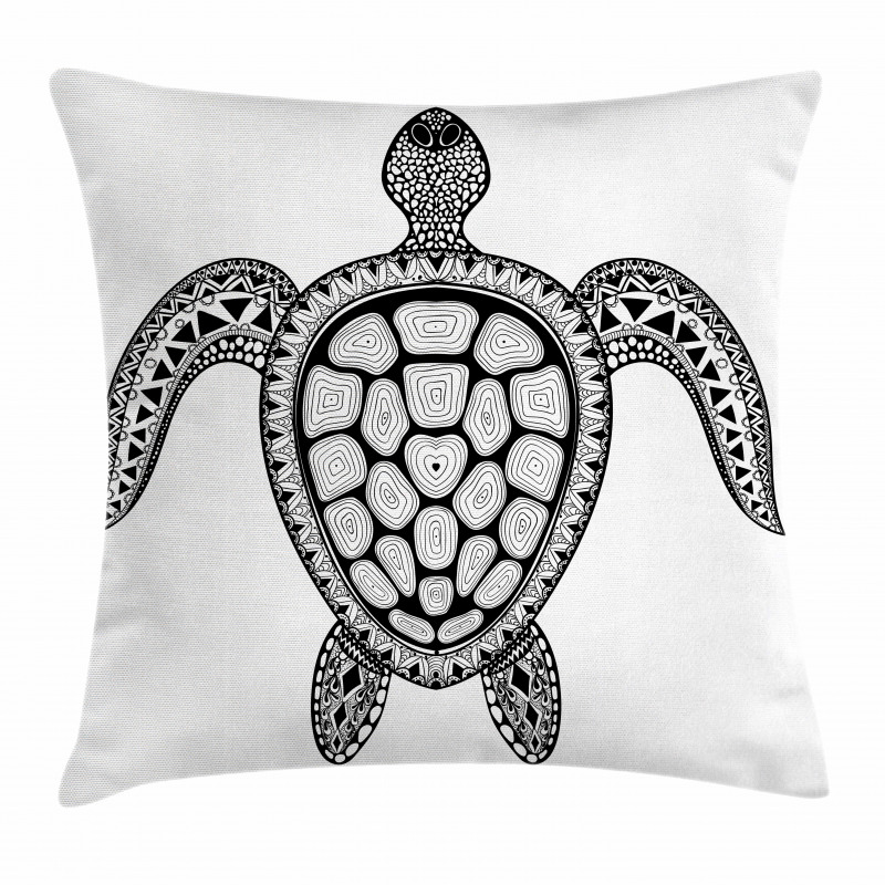 Zentangle Doodle Motifs Pillow Cover