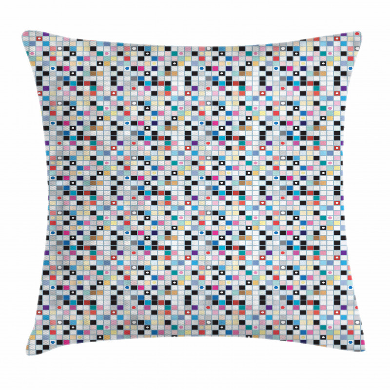 Colorful Shapes Pattern Pillow Cover