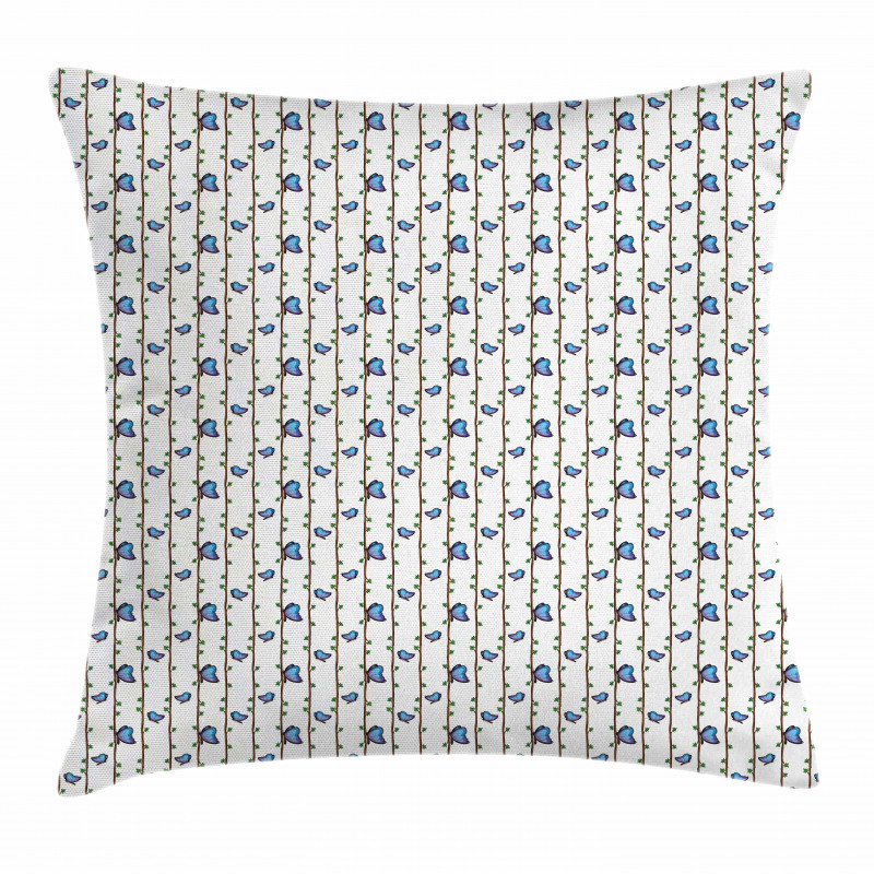 Branches Green Leaves Pillow Cover