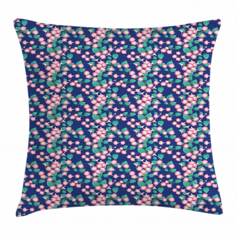 Pink Morning Glory Blossom Pillow Cover