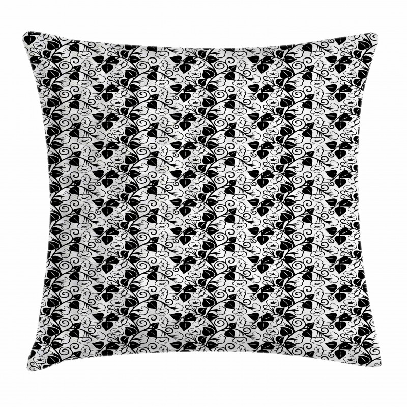 Vine Flowers Pillow Cover