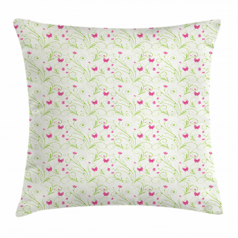 Curvy Stems Petals Bloom Pillow Cover