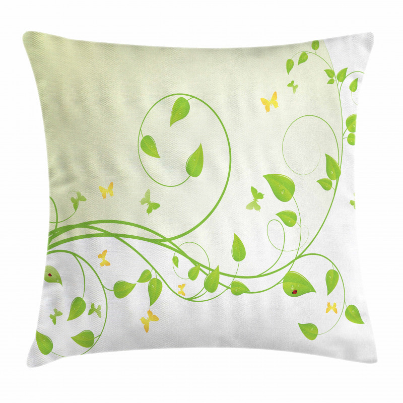 Flourishing Sapling Leaves Pillow Cover