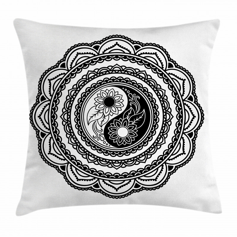 Folk Mandala Pillow Cover