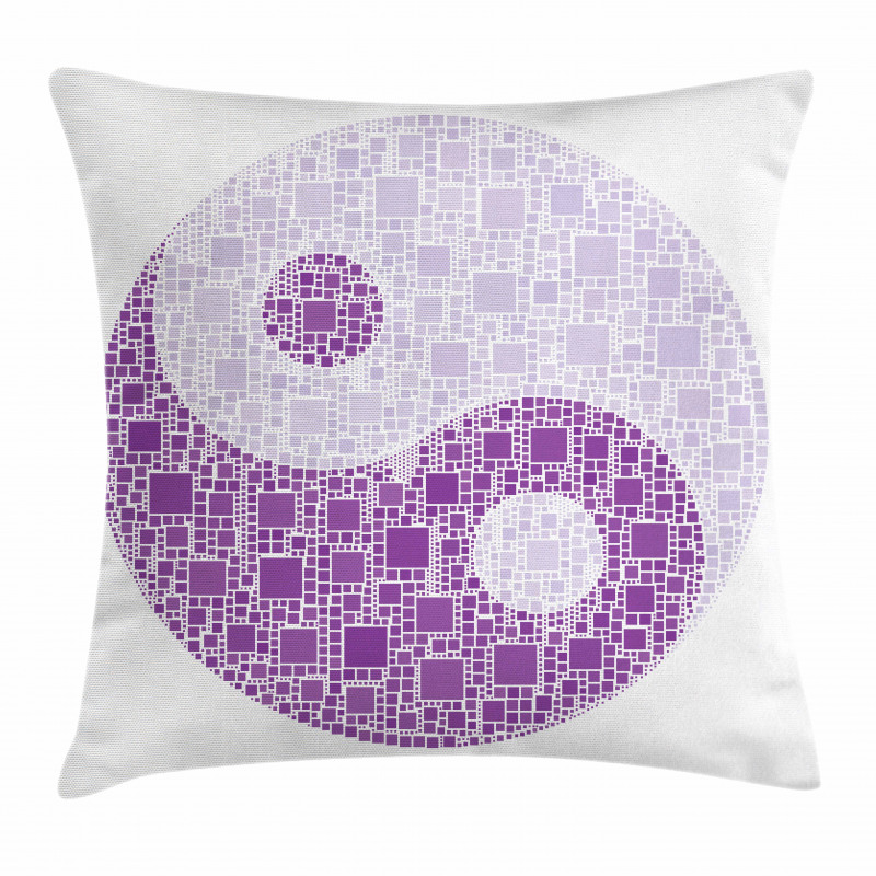 Graphic Yin Yang Tile Pillow Cover