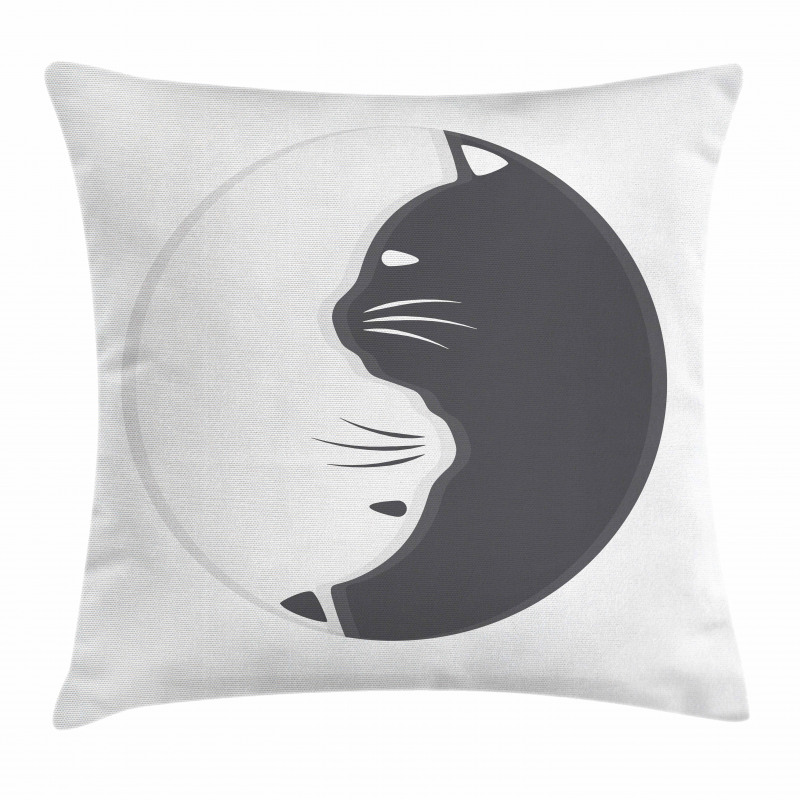 Black and White Cats Pillow Cover