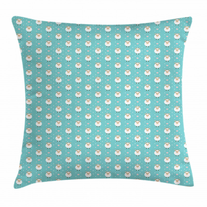 Diamond Form Dots Hearts Pillow Cover