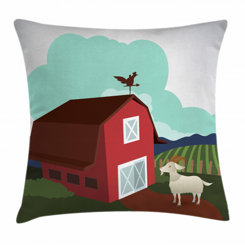 Rural Farmland Crop Bovine Pillow Cover