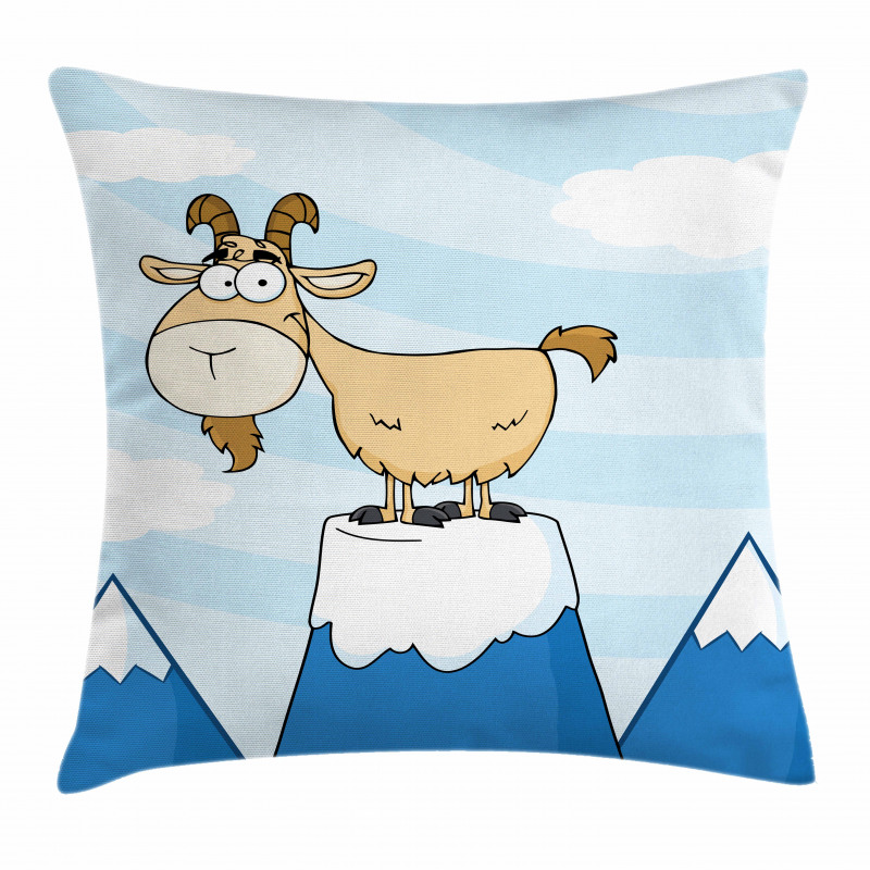 Doodle Goat Mountain Pick Pillow Cover