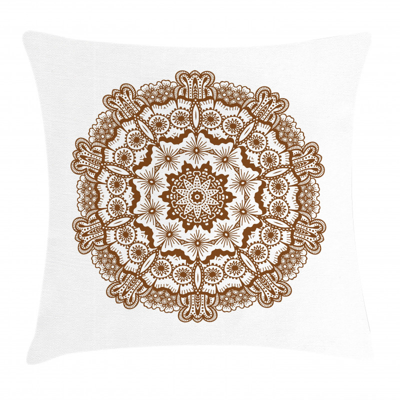 Monochrome Circles Ornate Pillow Cover