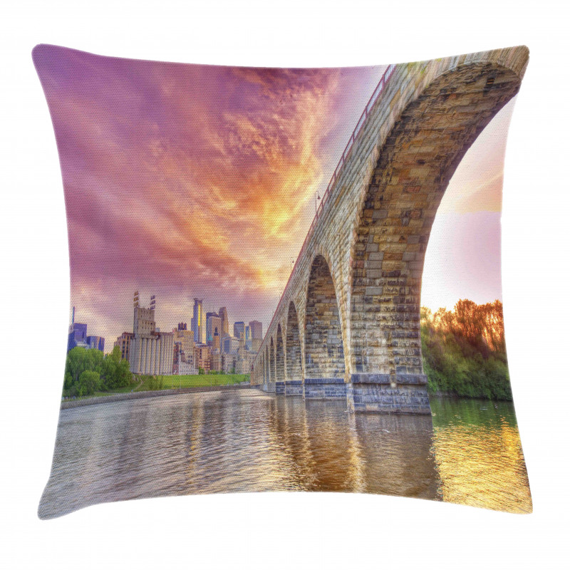 Stone Arch Bridge Pillow Cover
