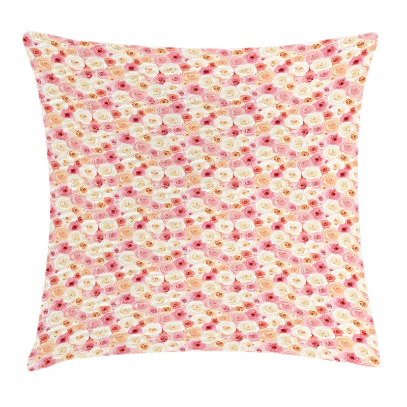 Romantic Pastel Petals Pillow Cover