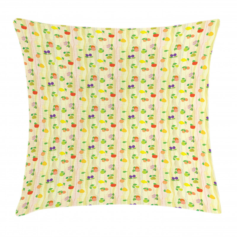Apple Plum Pear Waves Pillow Cover