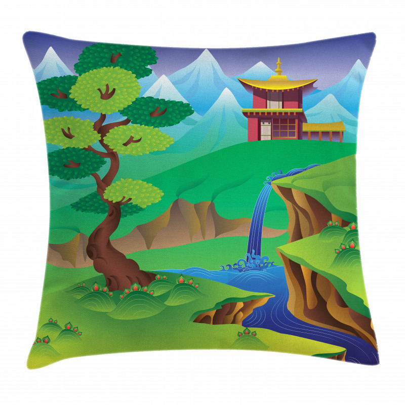 Cartoon Chinese Forest Pillow Cover