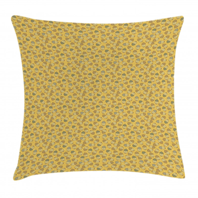 Doodle Dots Nuts Pattern Pillow Cover