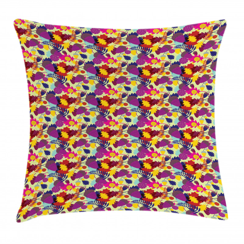 Oak Leaves with Nuts Pillow Cover