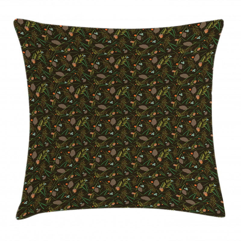 Cones Fir Needles Leaves Pillow Cover
