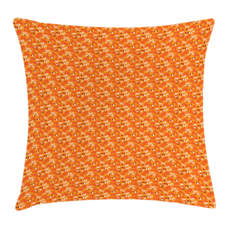 Warm Colored Rowan Branch Pillow Cover
