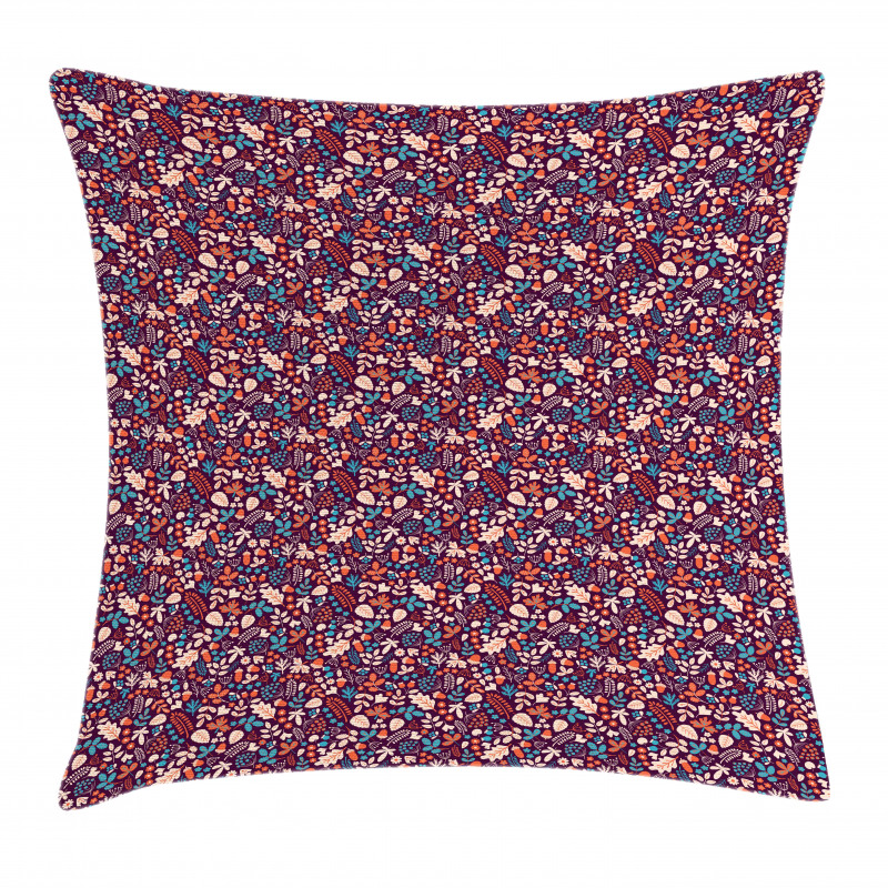 Autumn Leaves Berries Pillow Cover