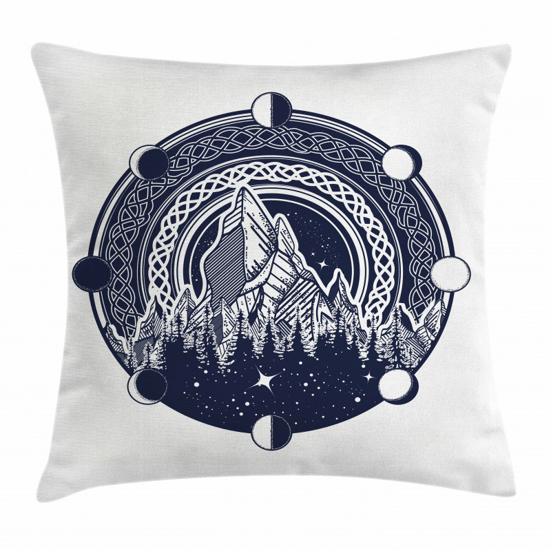 Celtic Style Hills Pillow Cover