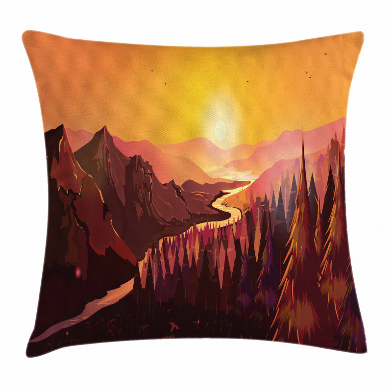 Forest Idyllic Morning Pillow Cover