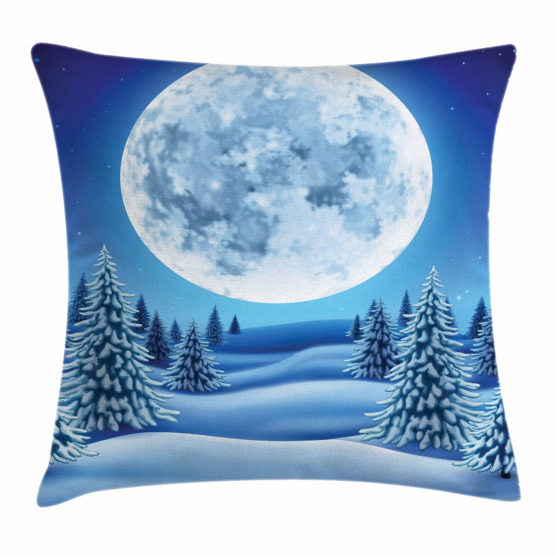 Snowy Hills Pattern Pillow Cover