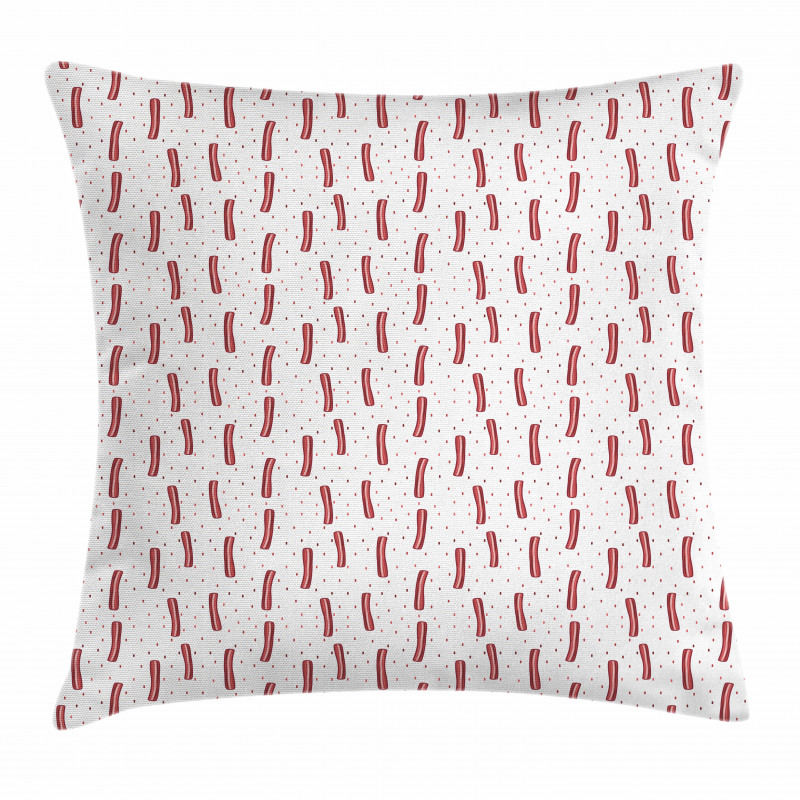 Graphic Prosciutto Bacon Pillow Cover