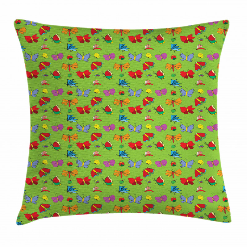 Colorful Bugs Insects Pillow Cover