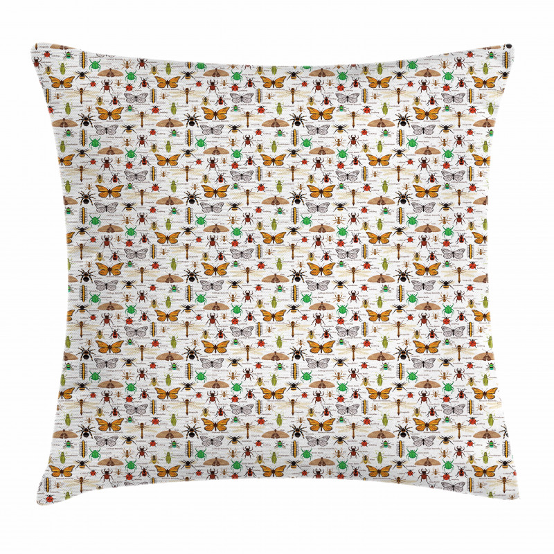 Wild Forest Insects Pillow Cover