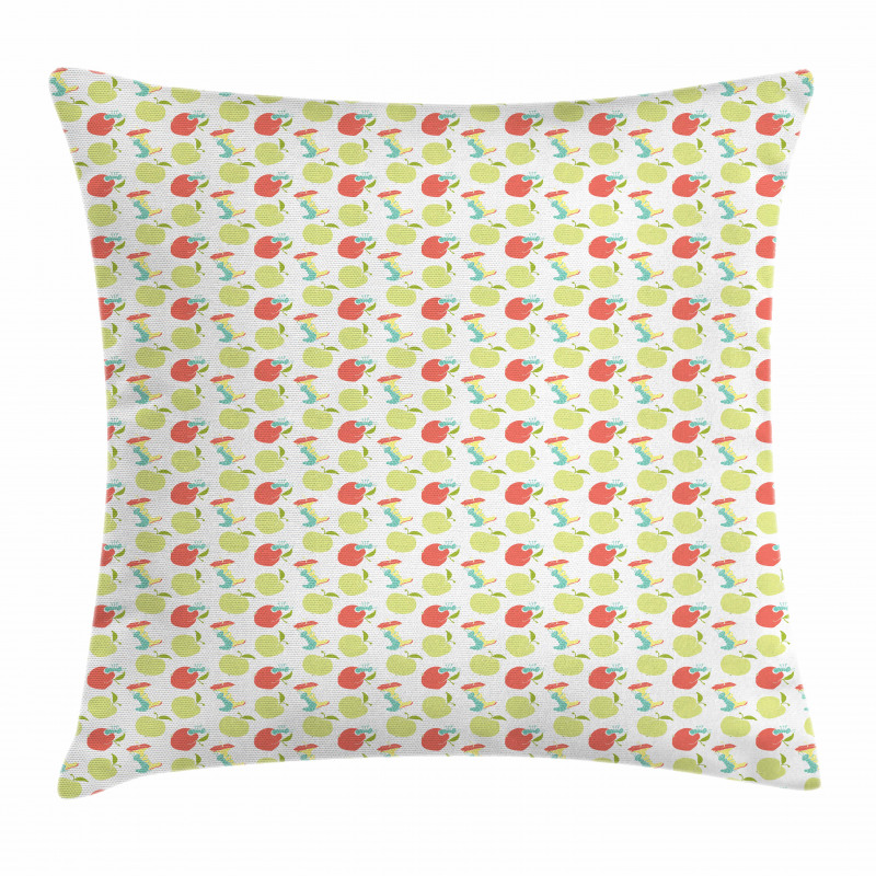 Animal and Apple Pillow Cover