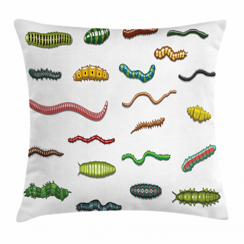 Cartoon Caterpillar Pillow Cover