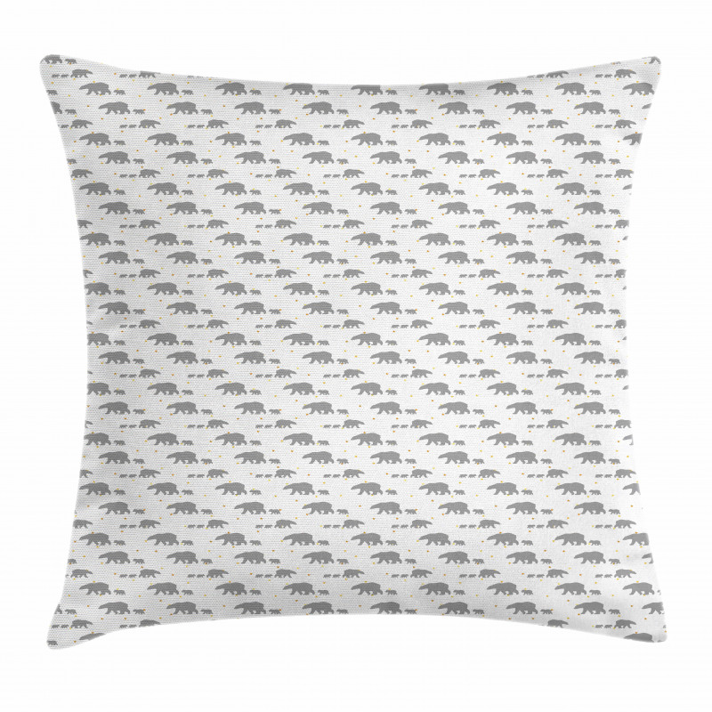 Grey Mother Child Pillow Cover
