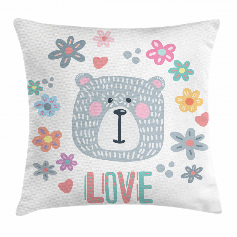 Funny Doodle Face Pillow Cover