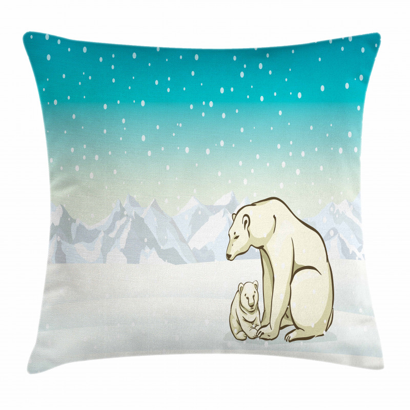 Arctic Animal Family Pillow Cover