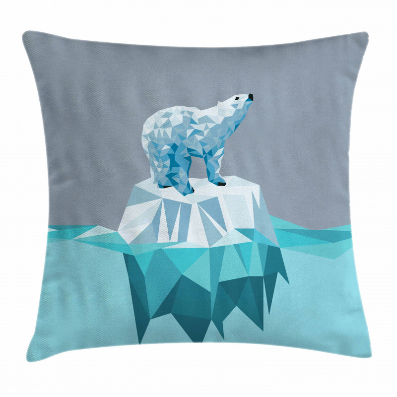 Fractal Bear Iceberg Pillow Cover