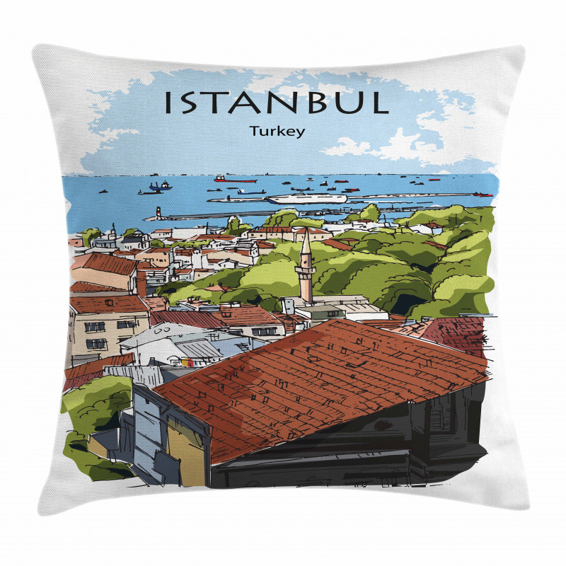 Sea Marmara Harbor Pillow Cover