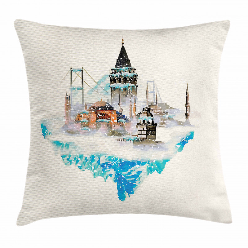 Watercolor Winter Art Pillow Cover