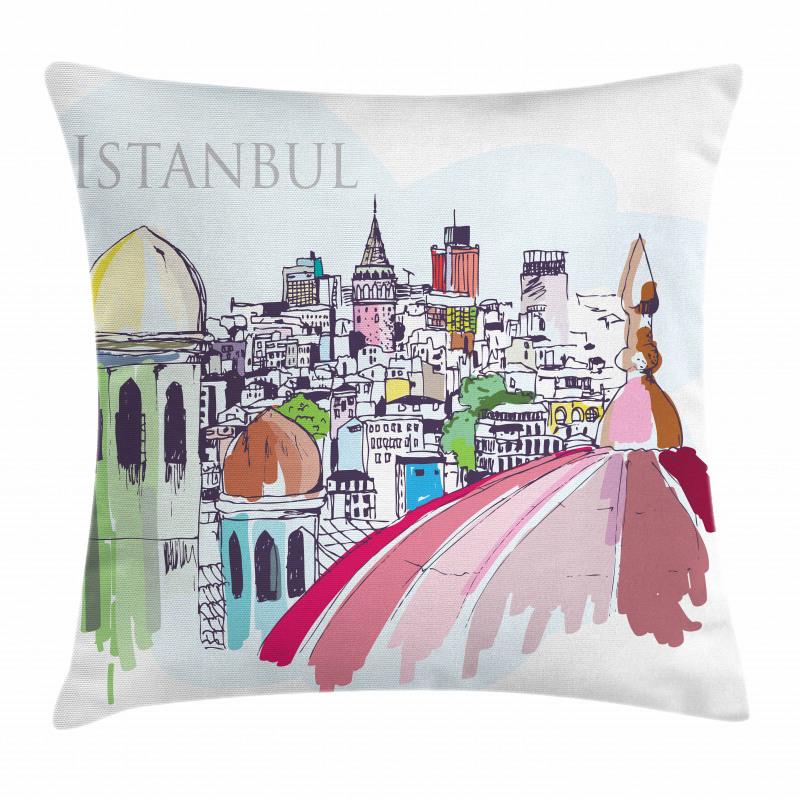 Aerial Scenery Urban Pillow Cover
